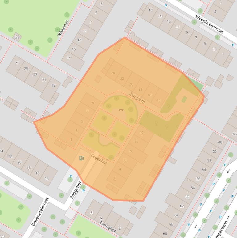 Kaart van postcodegebied 1441PX.