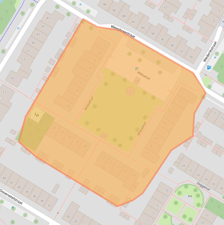 Kaart van postcodegebied 1441PZ.