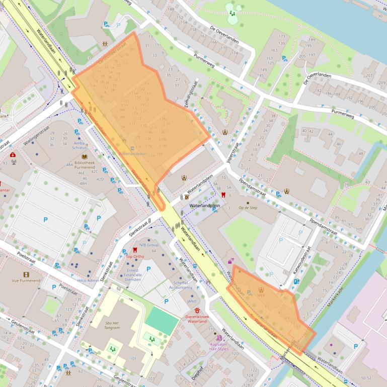 Kaart van postcodegebied 1441RS.