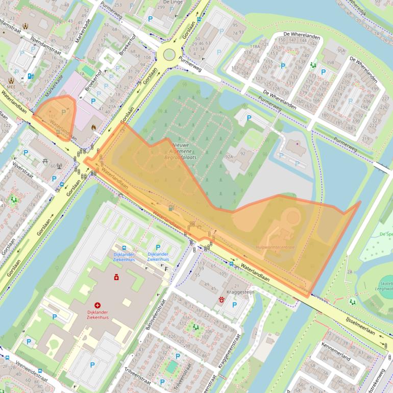 Kaart van postcodegebied 1441RT.