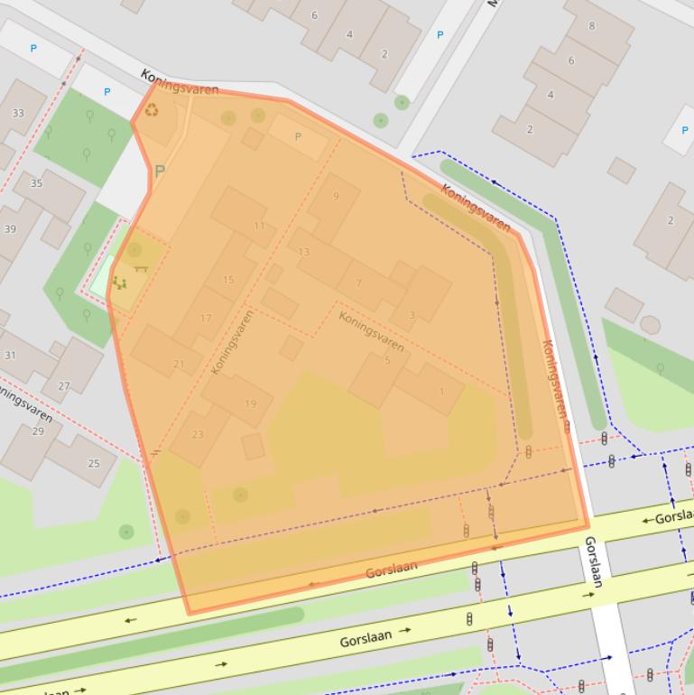 Kaart van postcodegebied 1441SB.