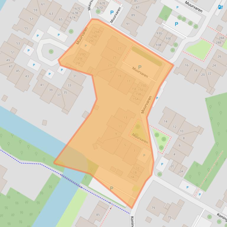 Kaart van postcodegebied 1441SJ.