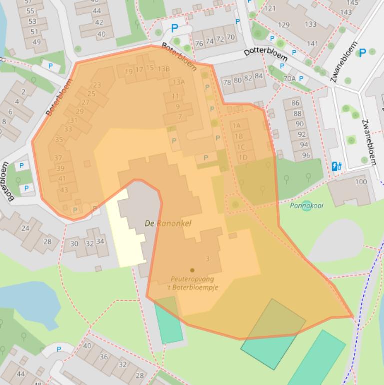 Kaart van postcodegebied 1441TT.