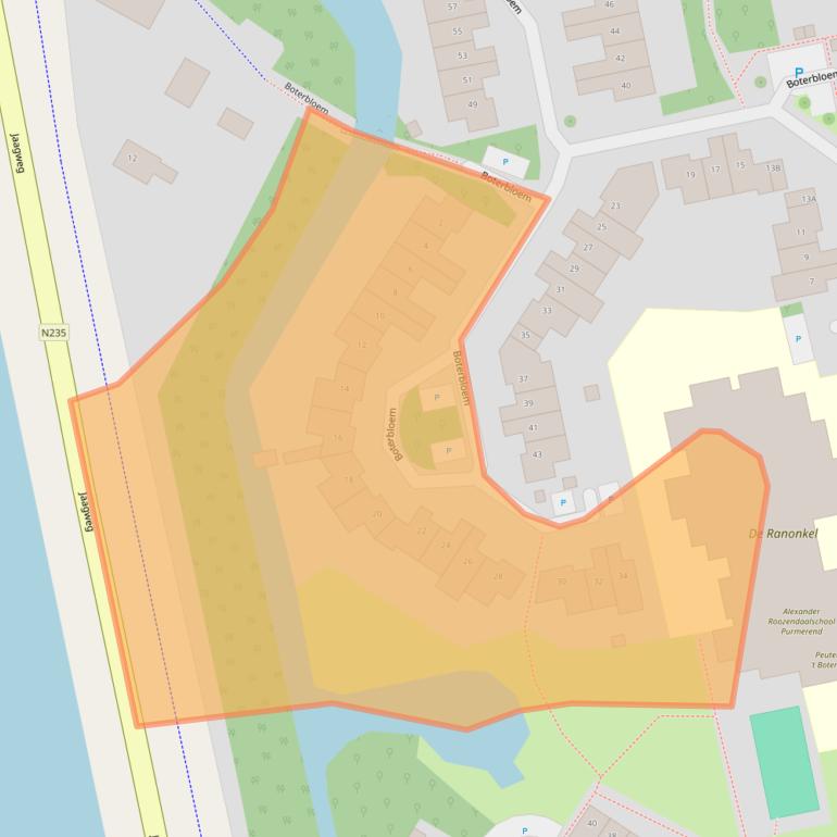 Kaart van postcodegebied 1441TW.