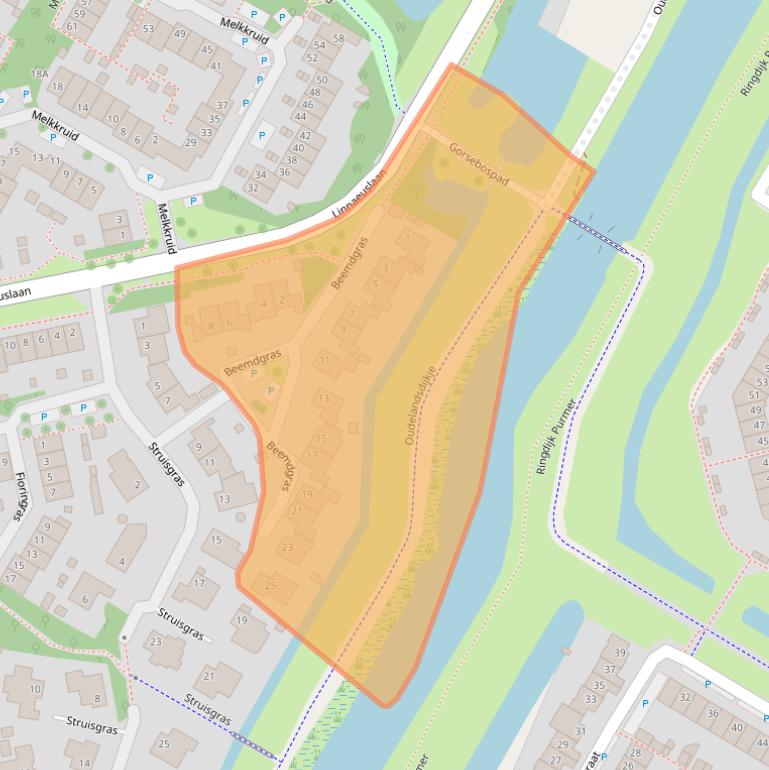 Kaart van postcodegebied 1441WB.