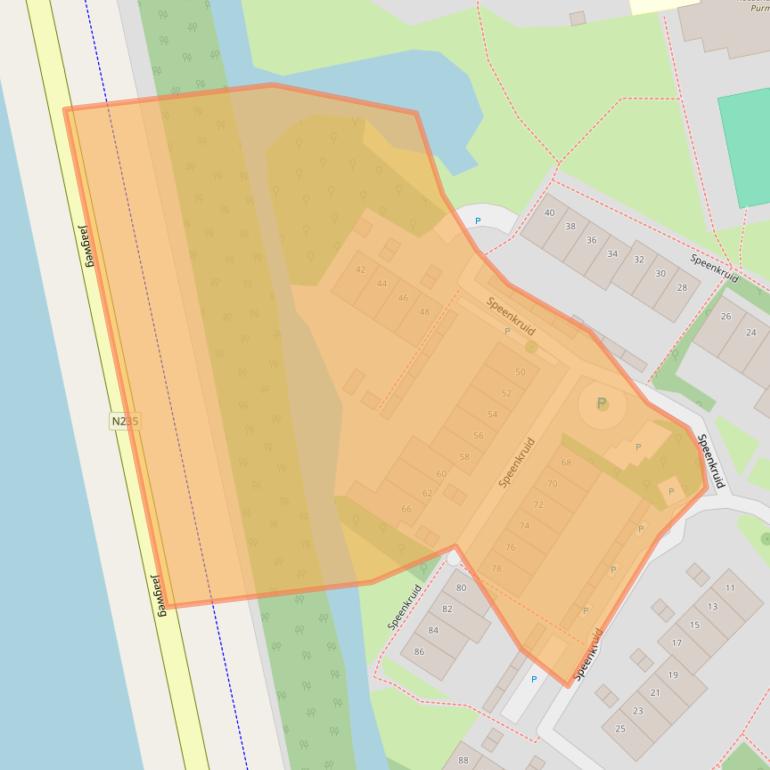 Kaart van postcodegebied 1441XC.