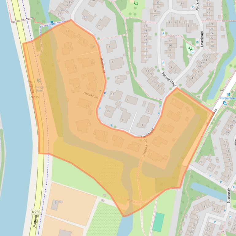 Kaart van postcodegebied 1441XE.