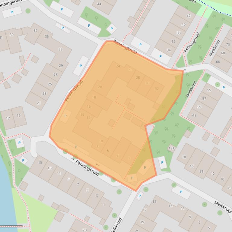 Kaart van postcodegebied 1441XX.