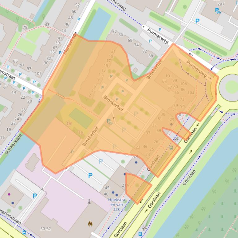 Kaart van postcodegebied 1441ZA.