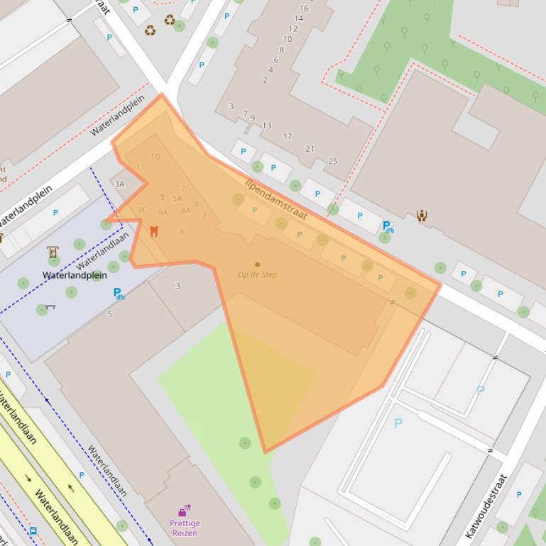 Kaart van postcodegebied 1441ZG.