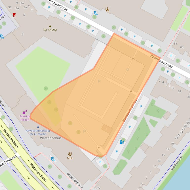 Kaart van postcodegebied 1441ZL.