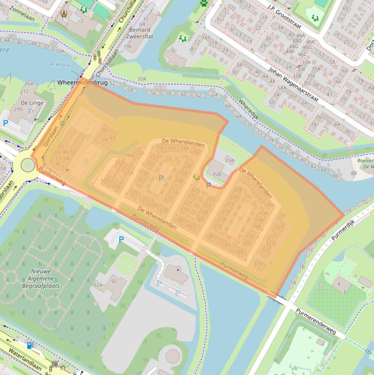 Kaart van postcodegebied 1441ZM.