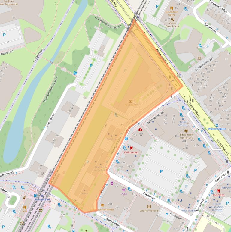 Kaart van postcodegebied 1441ZR.