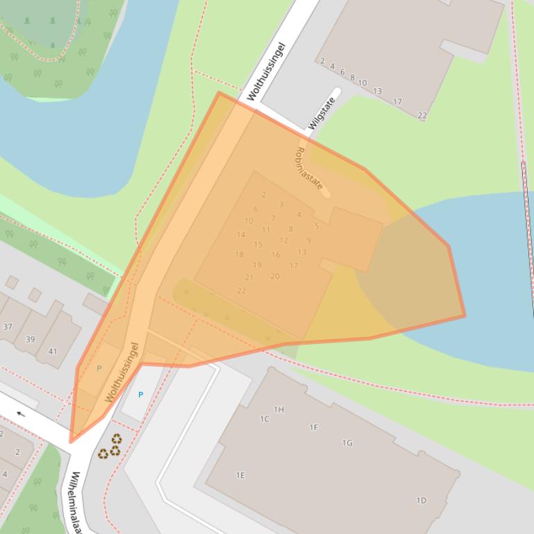 Kaart van postcodegebied 1441ZZ.