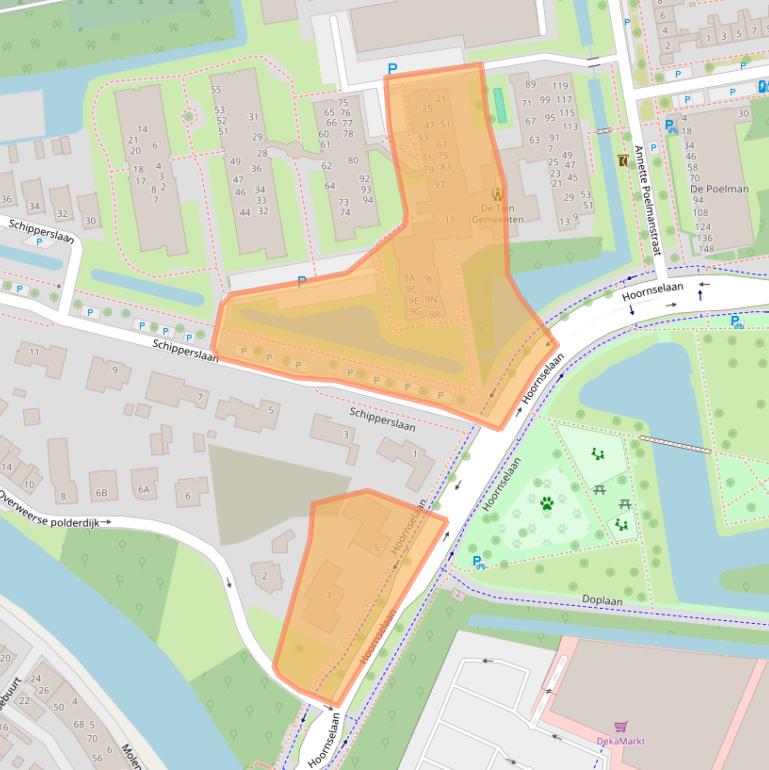 Kaart van postcodegebied 1442AA.