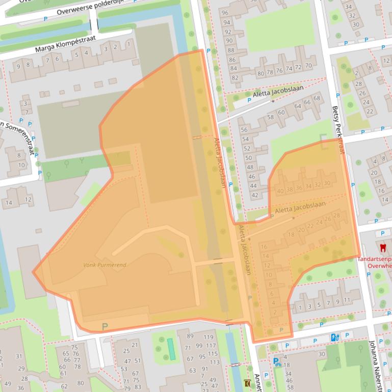 Kaart van postcodegebied 1442AG.