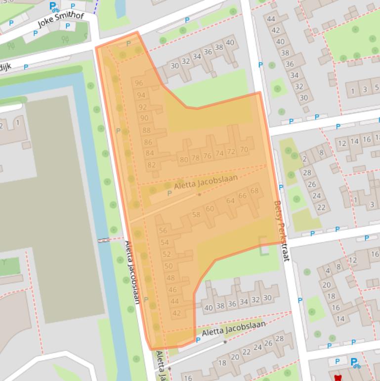 Kaart van postcodegebied 1442AH.