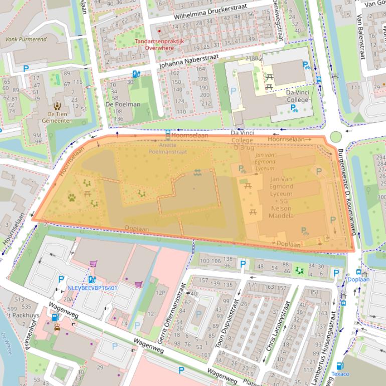 Kaart van postcodegebied 1442AX.