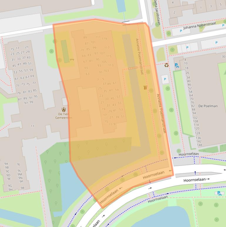 Kaart van postcodegebied 1442AZ.