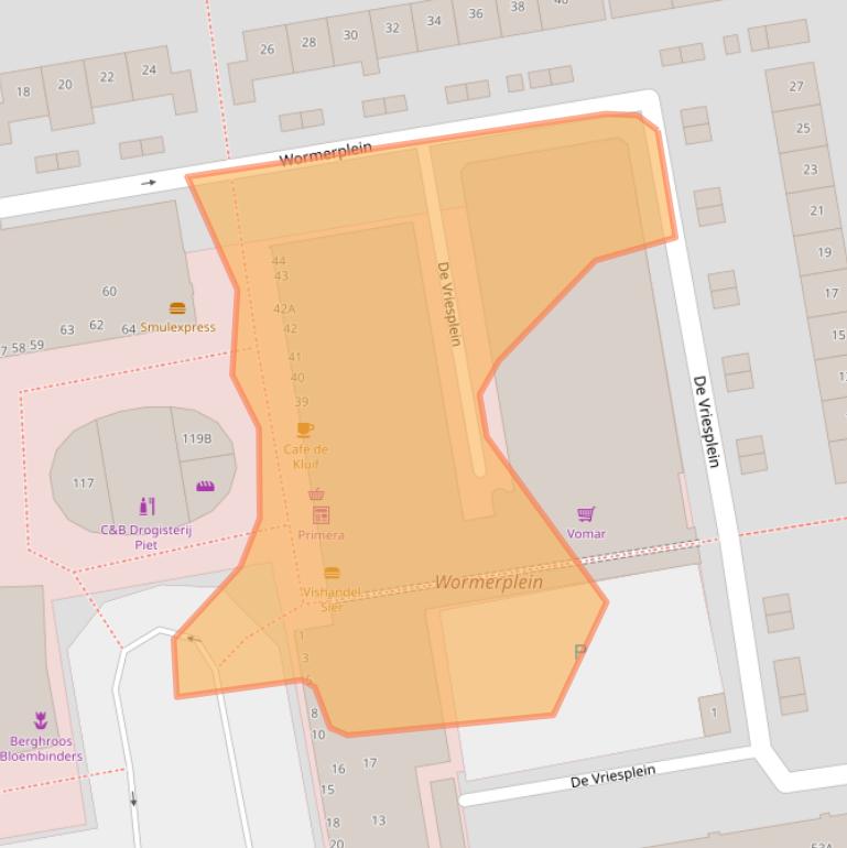 Kaart van postcodegebied 1442CB.