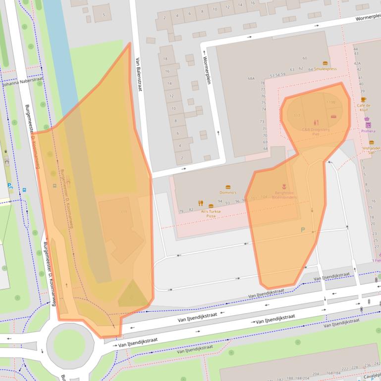 Kaart van postcodegebied 1442CE.