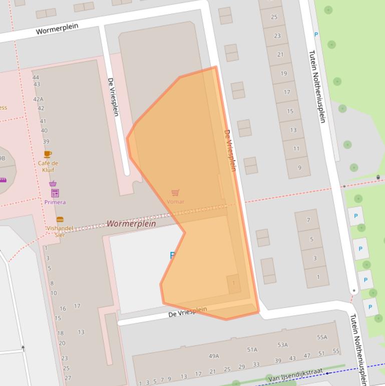 Kaart van postcodegebied 1442CG.