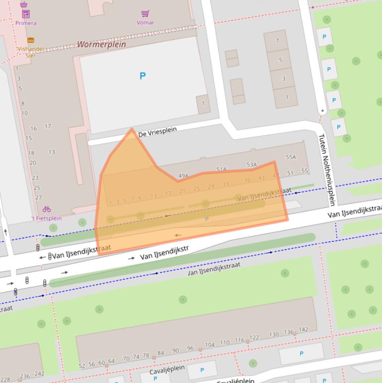 Kaart van postcodegebied 1442CH.