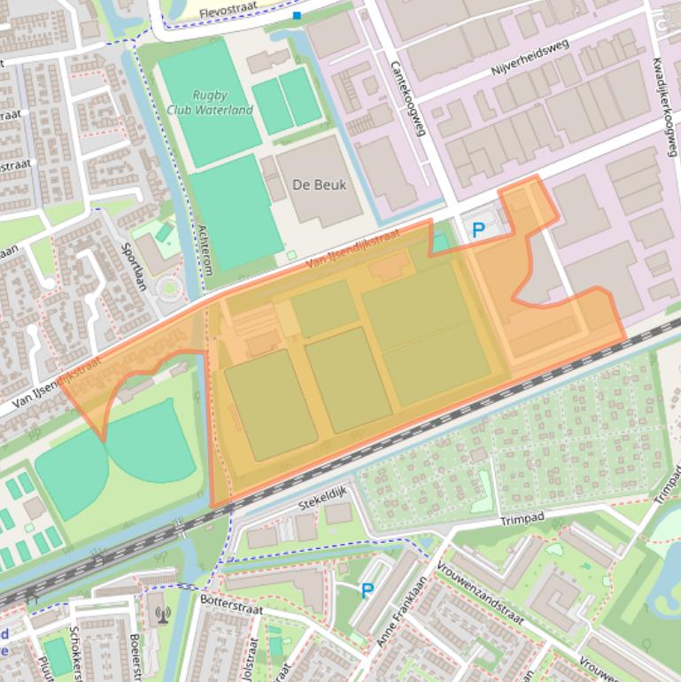 Kaart van postcodegebied 1442CS.