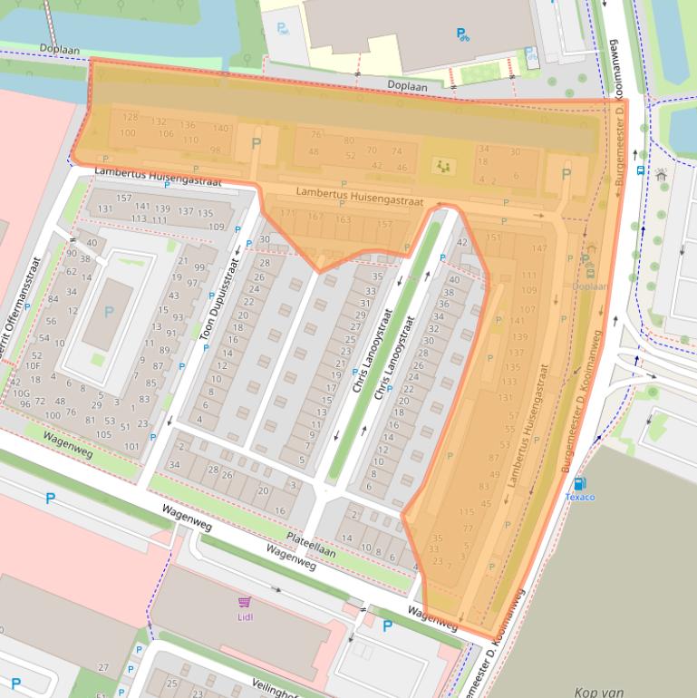 Kaart van postcodegebied 1442DA.