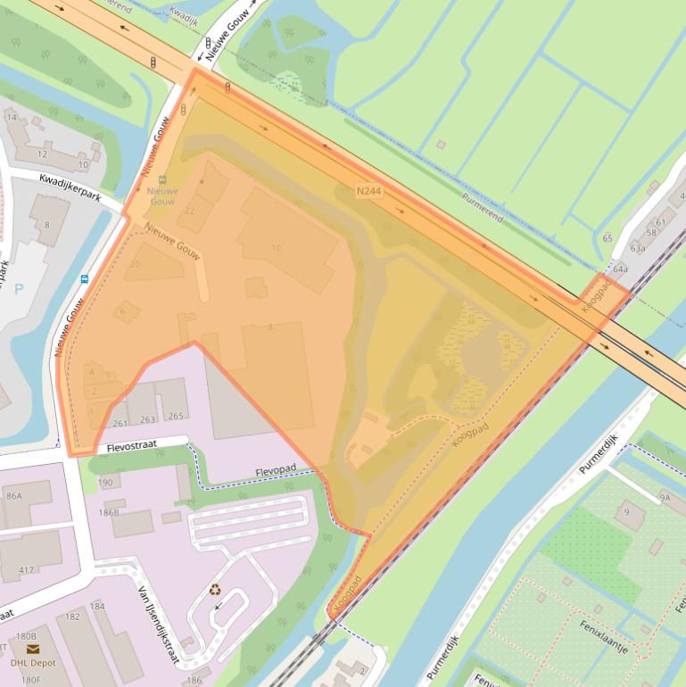 Kaart van postcodegebied 1442LE.