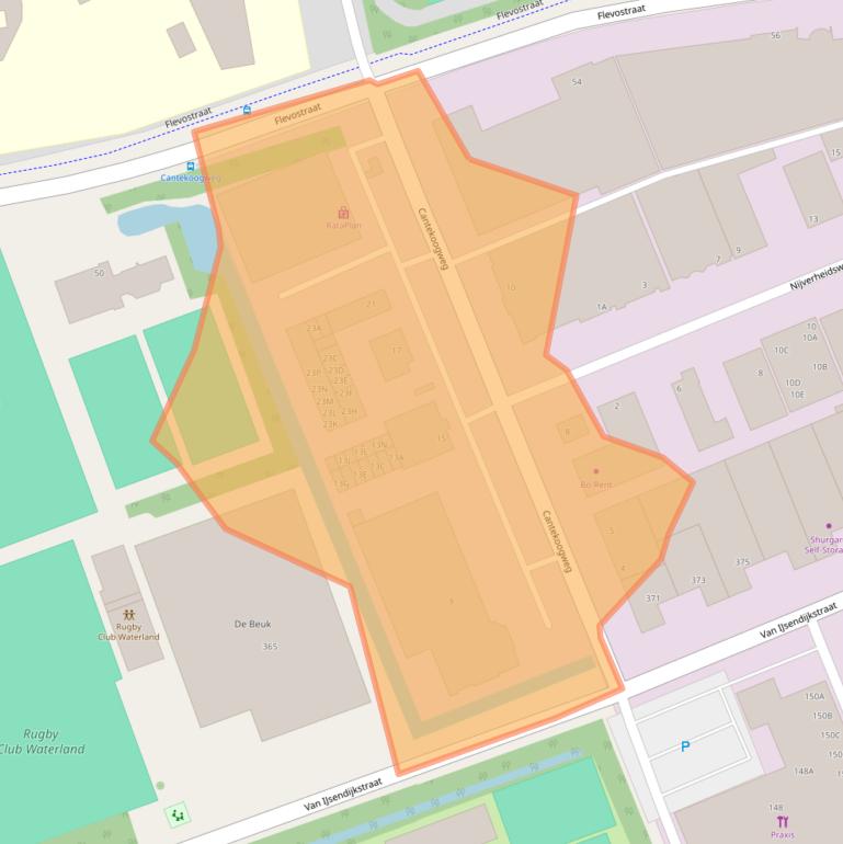 Kaart van postcodegebied 1442LG.