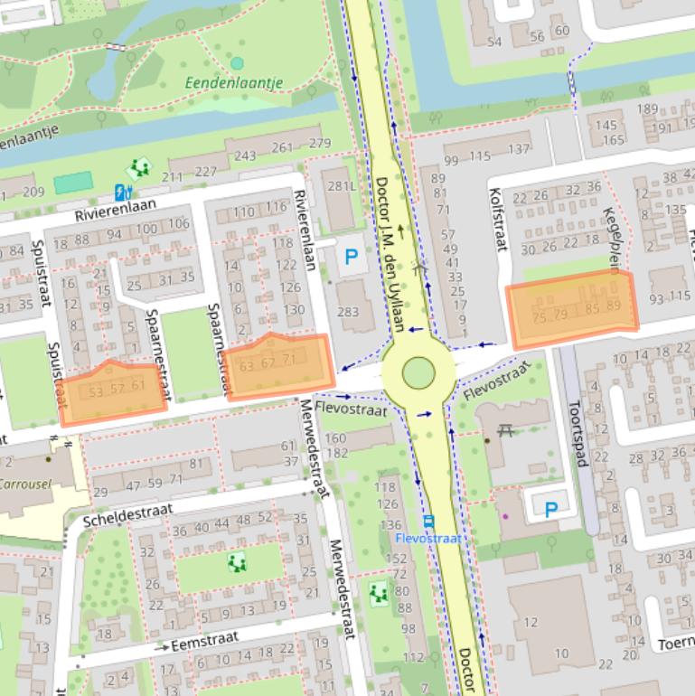 Kaart van postcodegebied 1442PV.