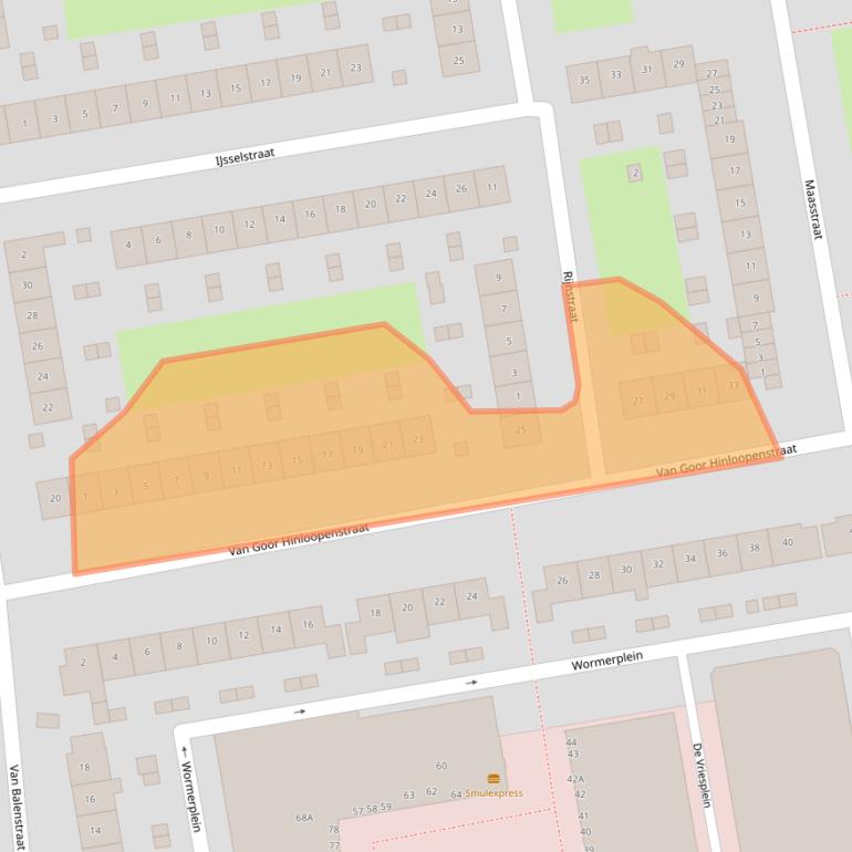 Kaart van postcodegebied 1442WB.