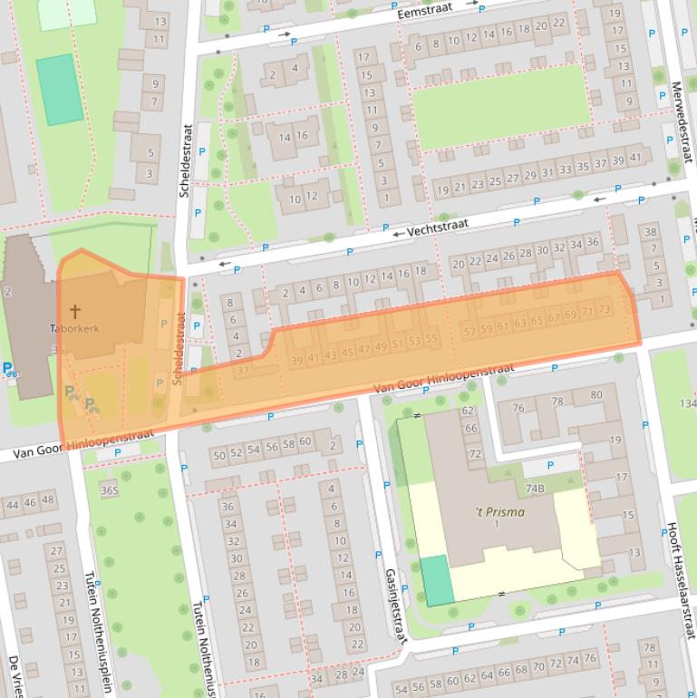 Kaart van postcodegebied 1442WC.