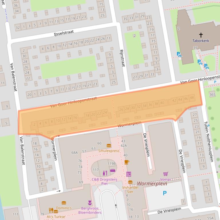 Kaart van postcodegebied 1442WD.