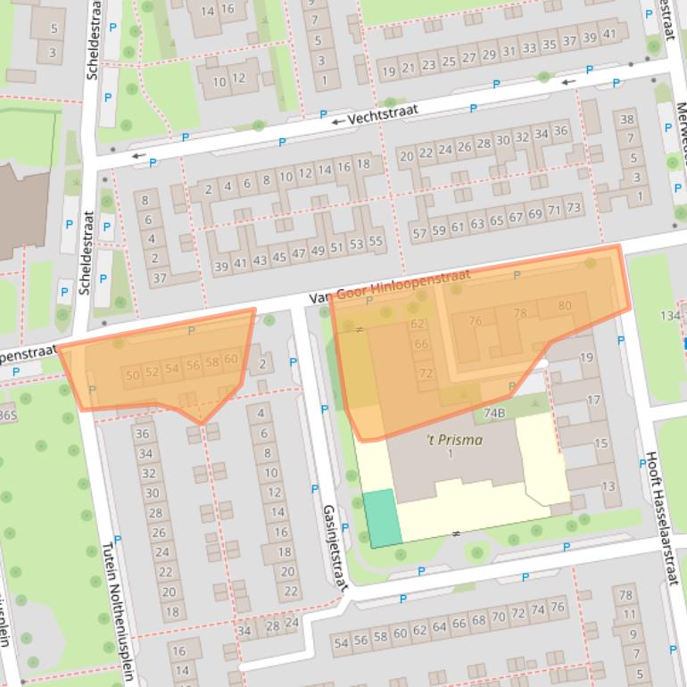 Kaart van postcodegebied 1442WE.