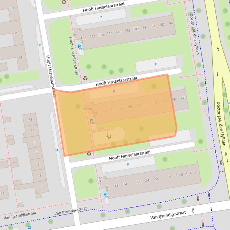 Kaart van postcodegebied 1442WJ.