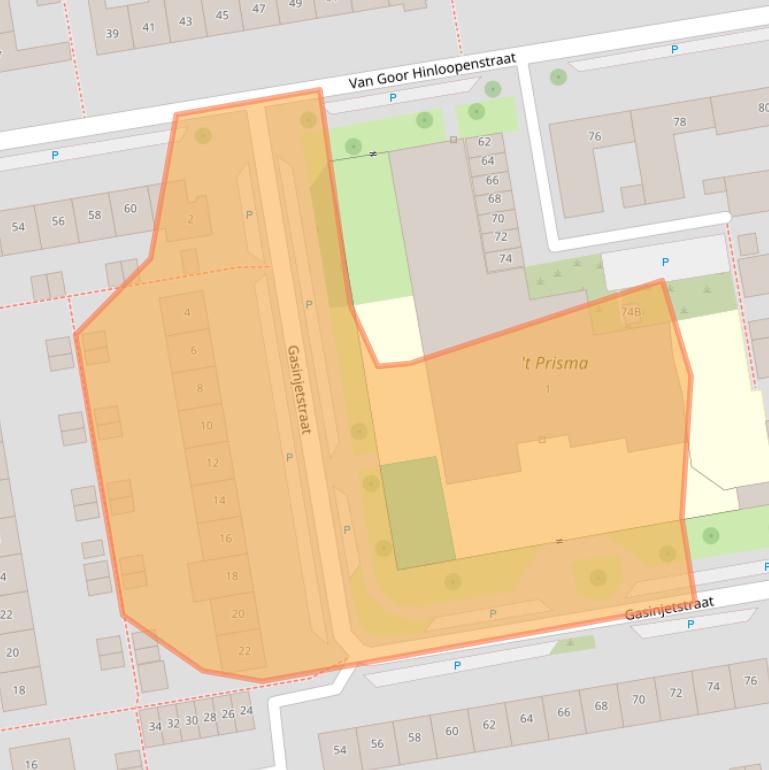 Kaart van postcodegebied 1442WN.