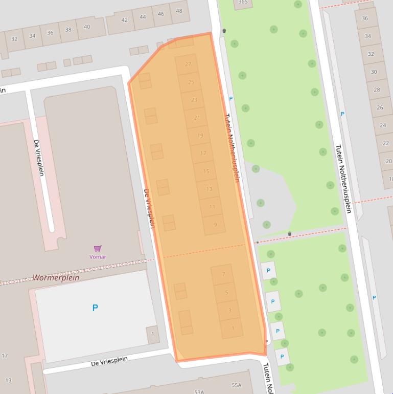 Kaart van postcodegebied 1442WR.