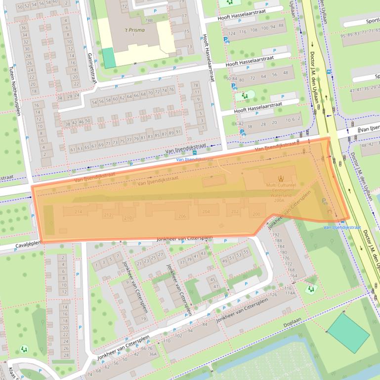 Kaart van postcodegebied 1442XJ.
