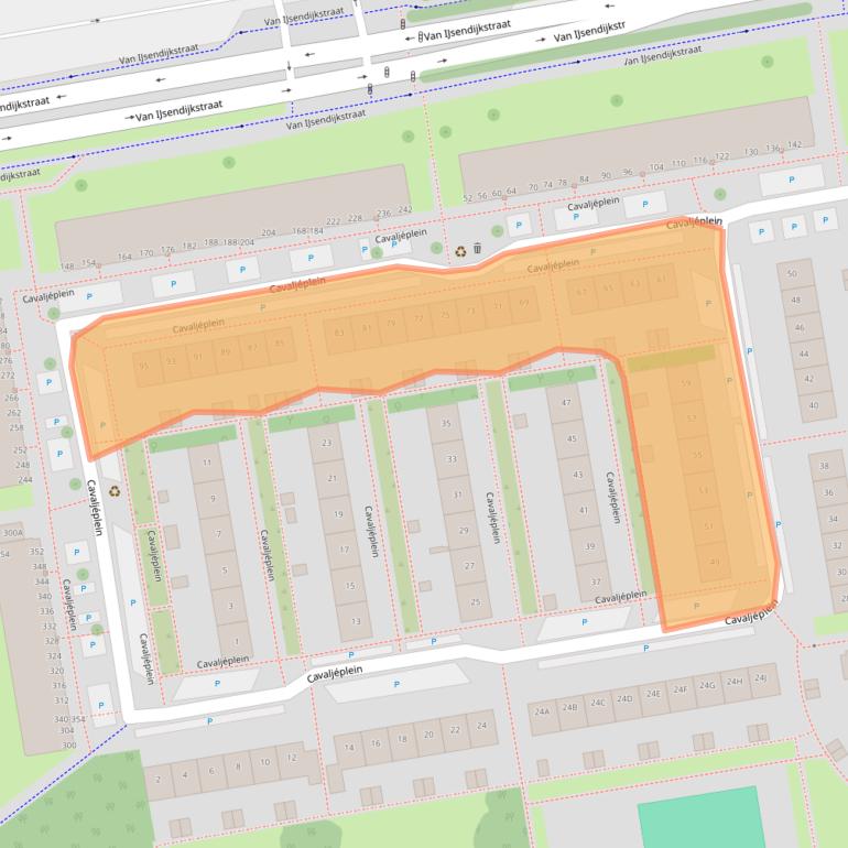 Kaart van postcodegebied 1442XL.
