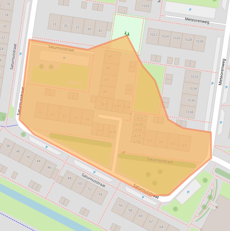 Kaart van postcodegebied 1443AB.