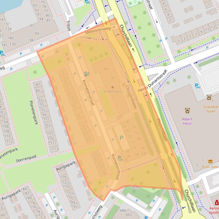 Kaart van postcodegebied 1443BA.