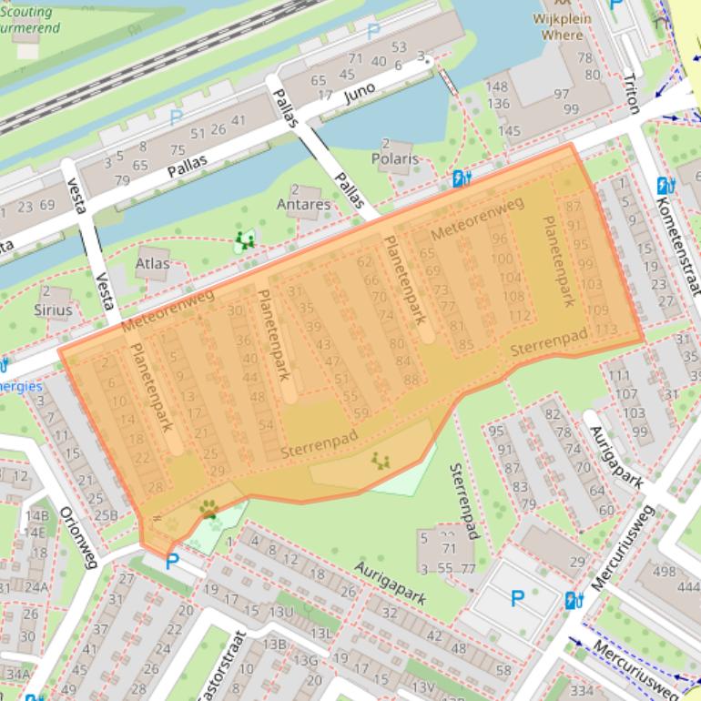 Kaart van postcodegebied 1443BS.