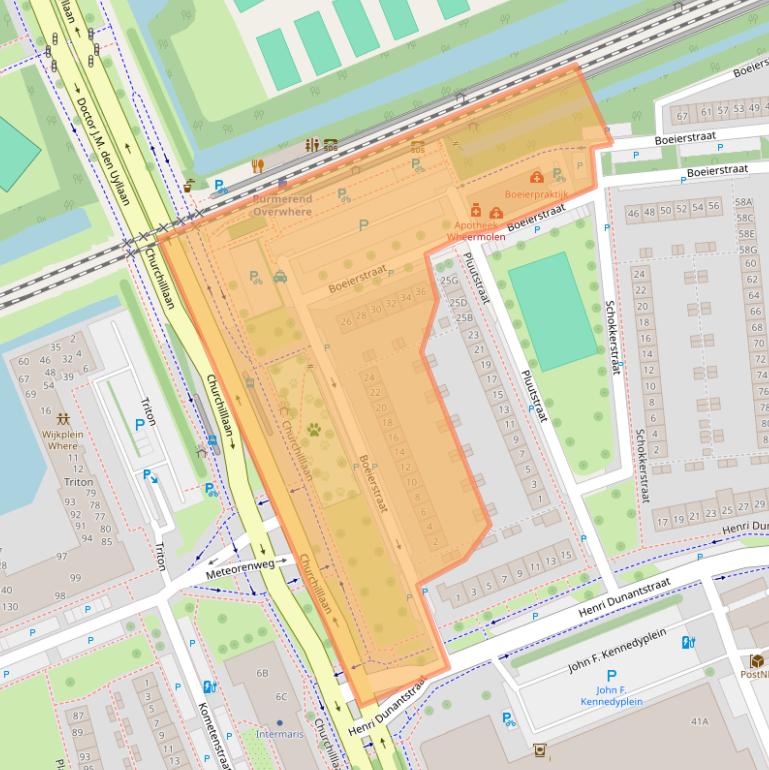 Kaart van postcodegebied 1443EN.