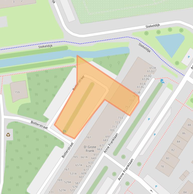 Kaart van postcodegebied 1443HX.