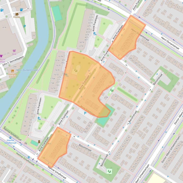 Kaart van postcodegebied 1443JA.