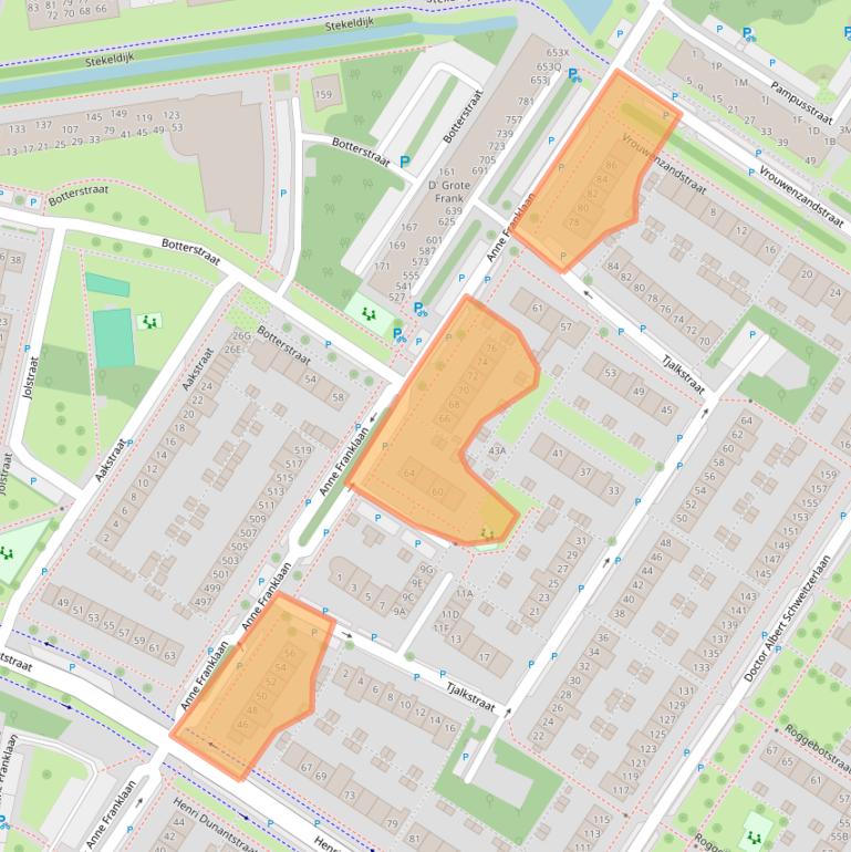 Kaart van postcodegebied 1443JB.