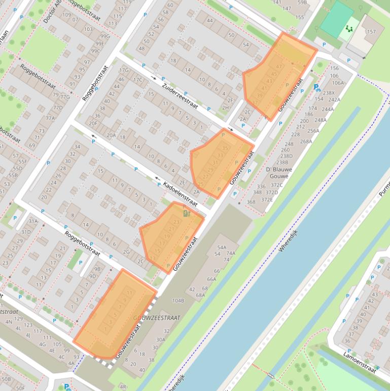 Kaart van postcodegebied 1443KA.