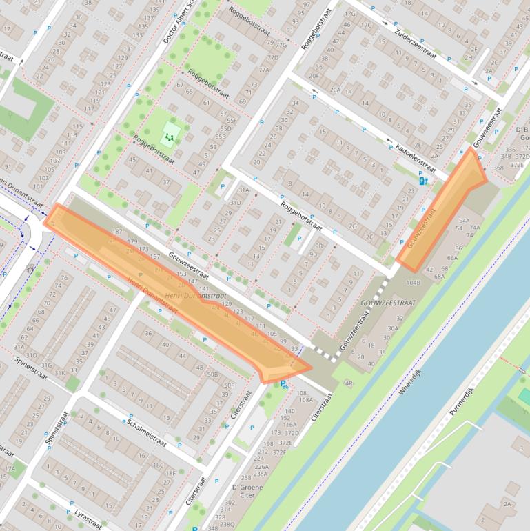 Kaart van postcodegebied 1443KB.